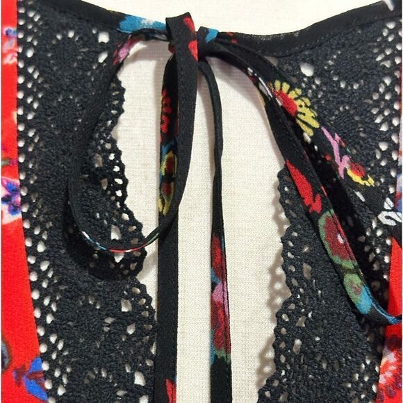 Rebecca Minkoff Women’s Floral Sheryl Maxi Dress in the Size Medium in Red/Black - Picture 12 of 16